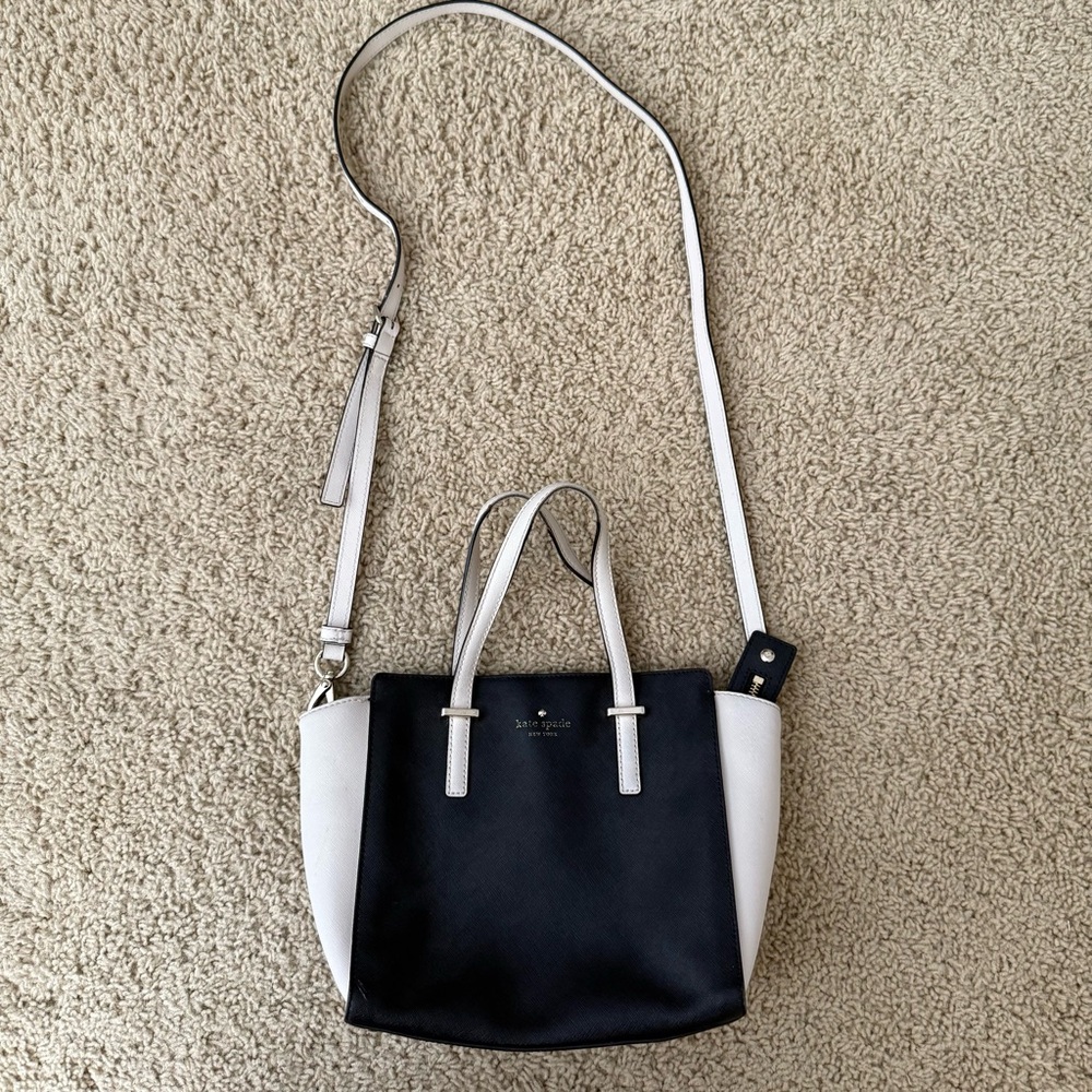 Kate Spade Black and White Crossbody Bag